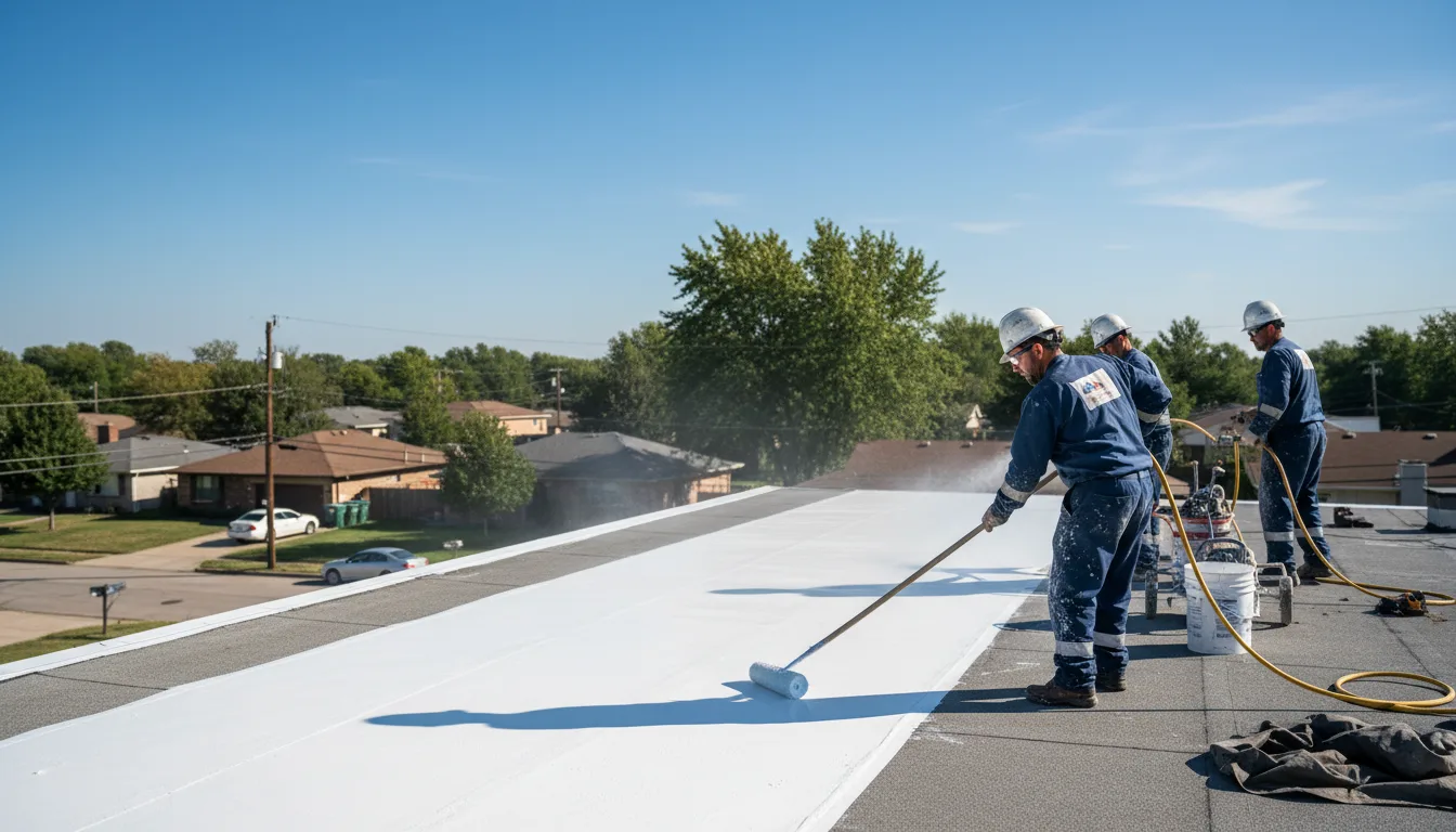 Commercial roof coating in Henrietta, NC near me